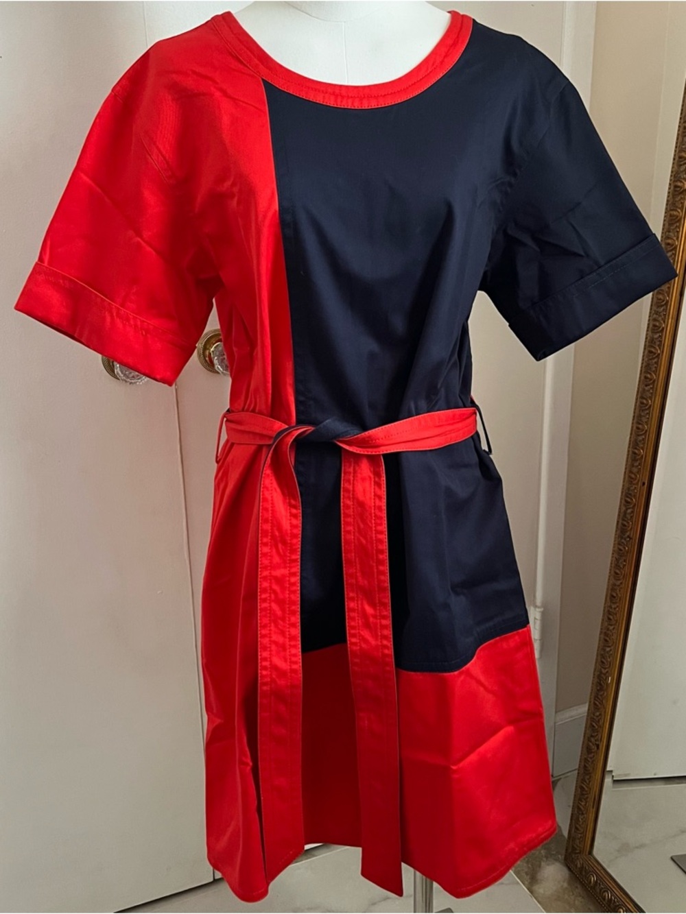 Marc by Marc Jacobs red and blue color block dress